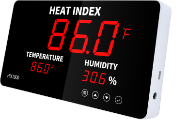 HIX1800 Heat Stress Monitor – Big LED Display with Alarm – Tech ...