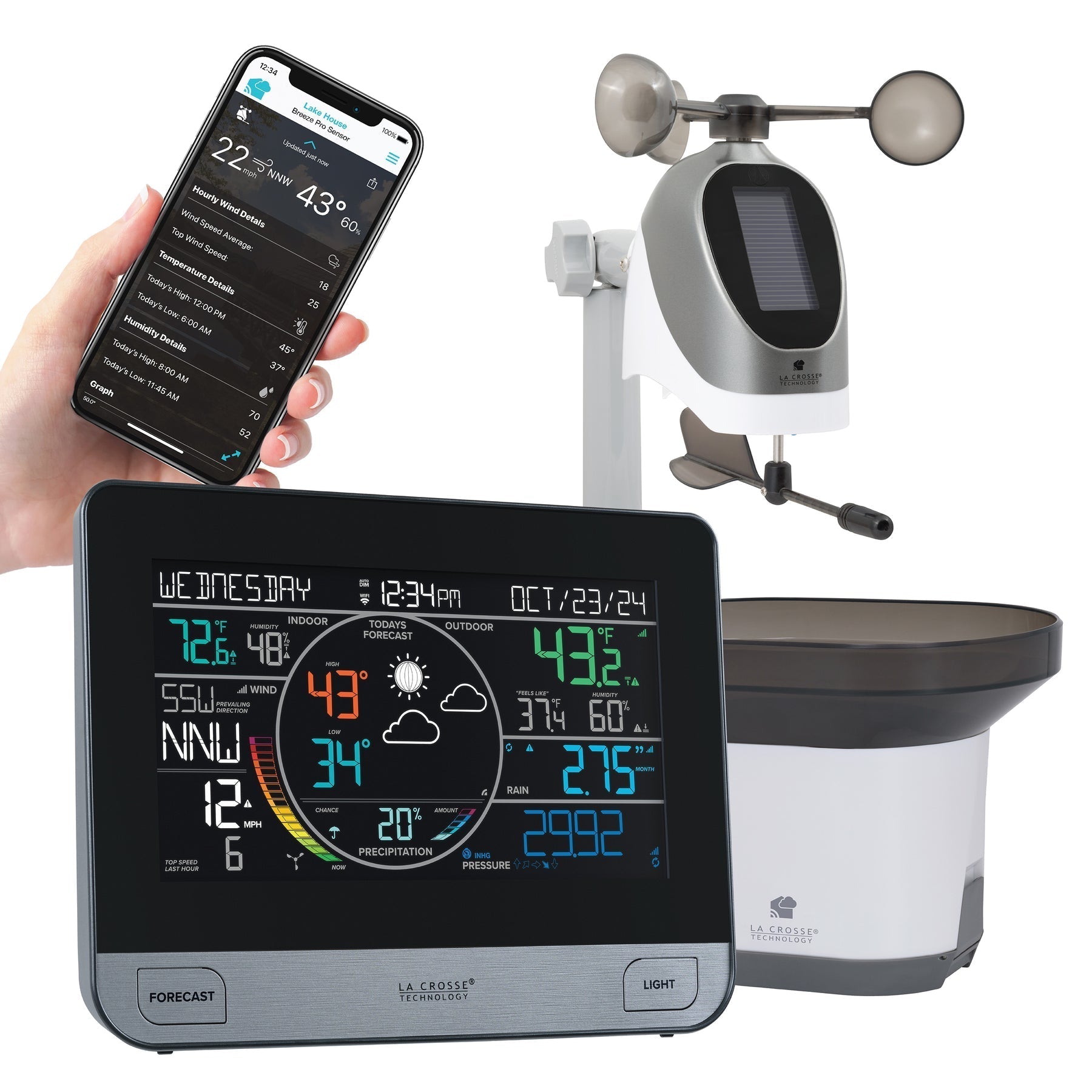 Professional Wi-Fi Weather Station model V61 Fast shipping Tech ...